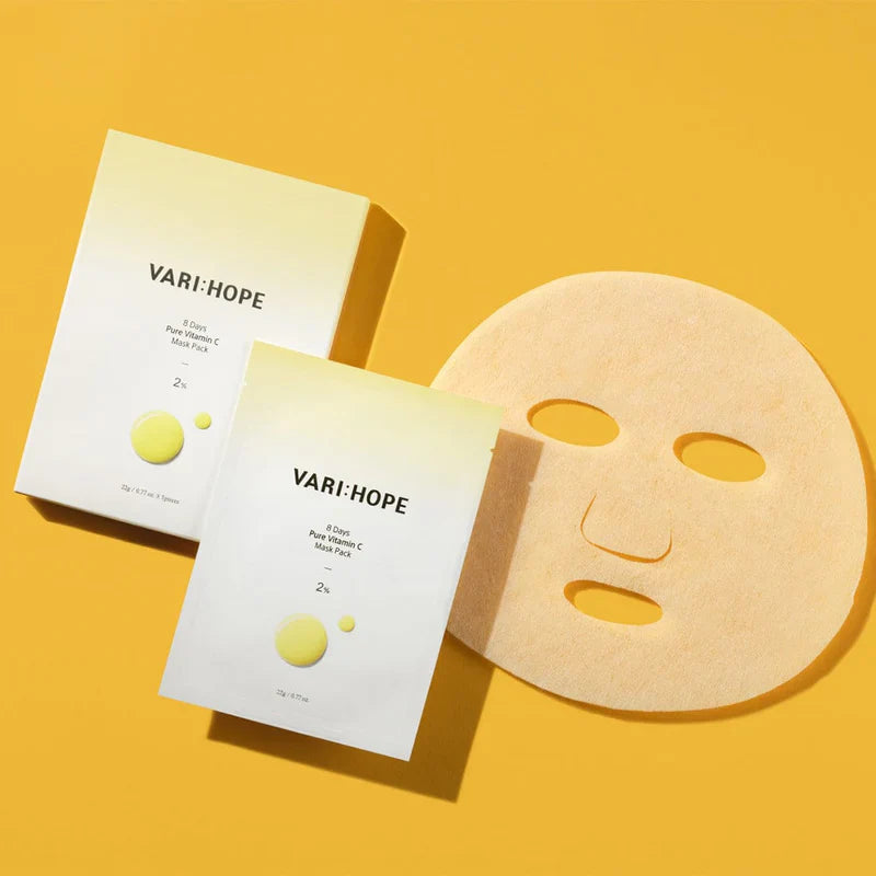 8 Days Pure Vitamin C Mask Pack 22g*5ea, VARIHOPE VARIHOPE Sheet Mask