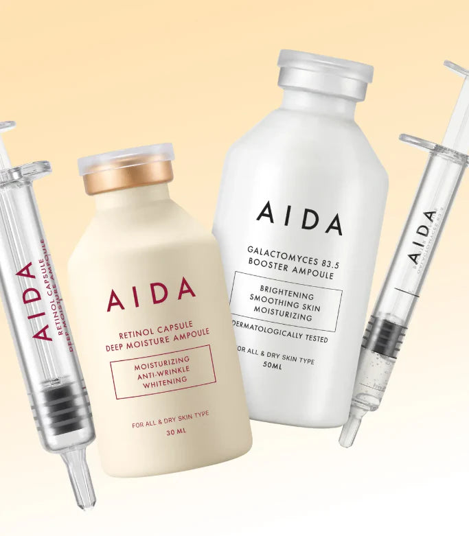 AIDA Glowing Skin Intensive Care Set (Booster Ampoule 50ml + RetinolAmpoule 30 ml)
