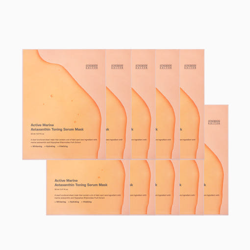 Active Marine Astaxanthin Toning Serum Mask 23ml X 10ea, SUNGBOON EDITOR SUNGBOON EDITOR Treatment Mask
