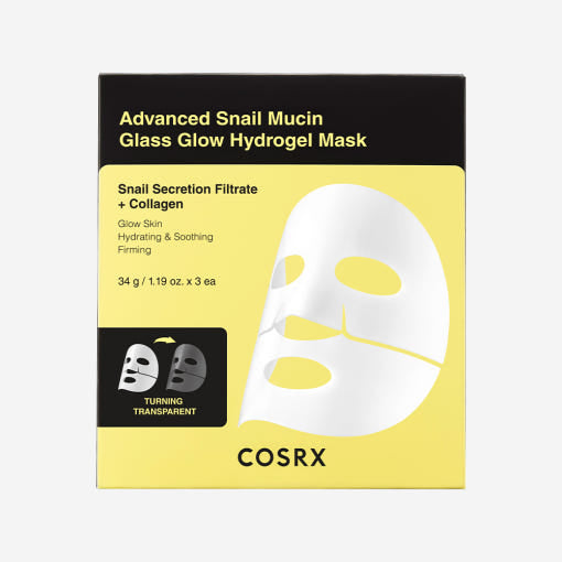 Advanced Snail Mucin Glass Glow Hydrogel Mask 34g X 3ea, COSRX COSRX Facial Mask
