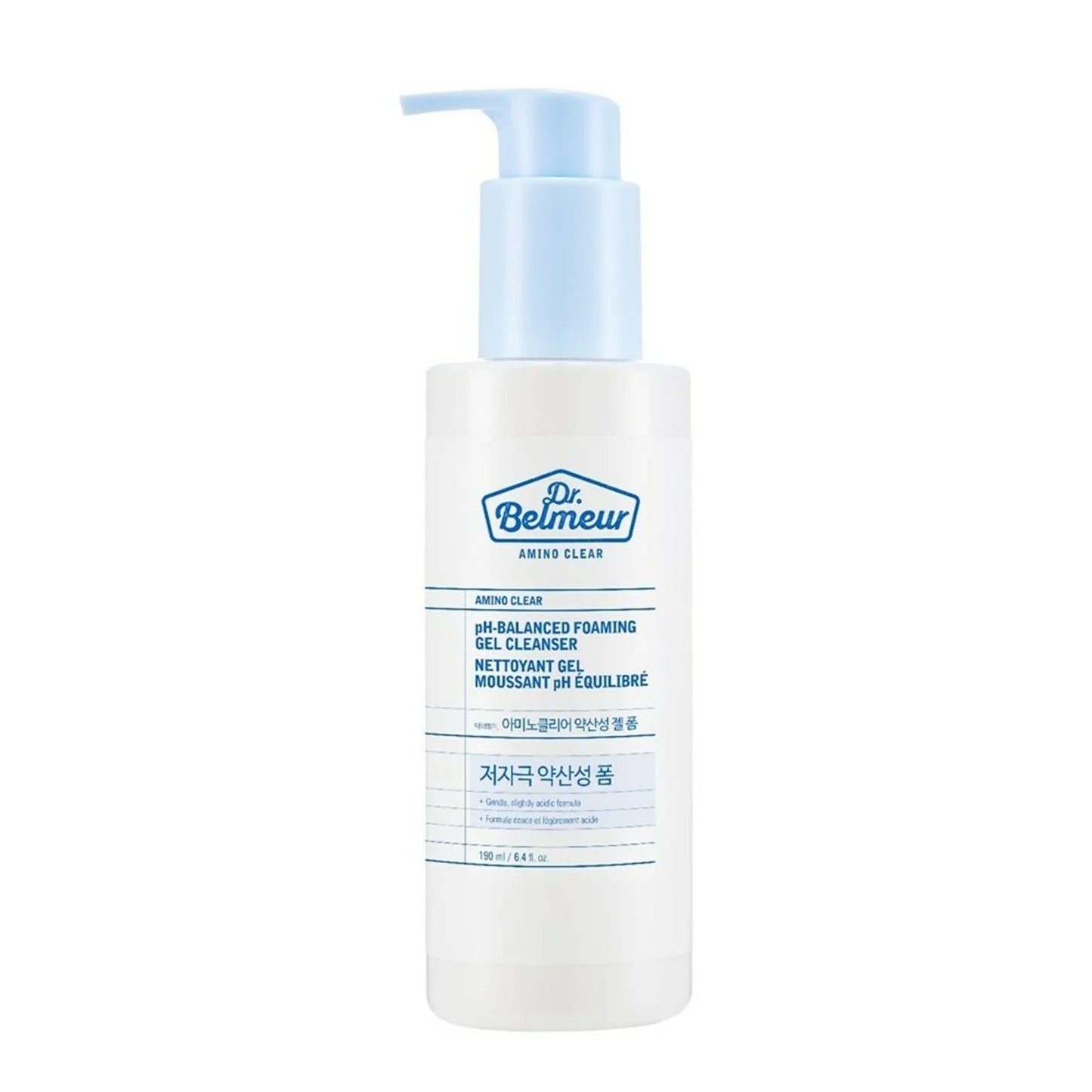 Amino Clear pH-Balanced Foaming Gel Cleanser 190ml, Dr.Belmeur Dr.Belmeur Cleansing Foam