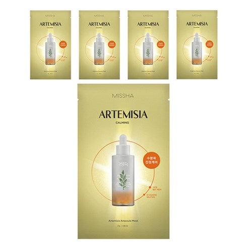 Artemisia Ampoule Mask 27g X 5ea, MISSHA MISSHA Treatment Mask