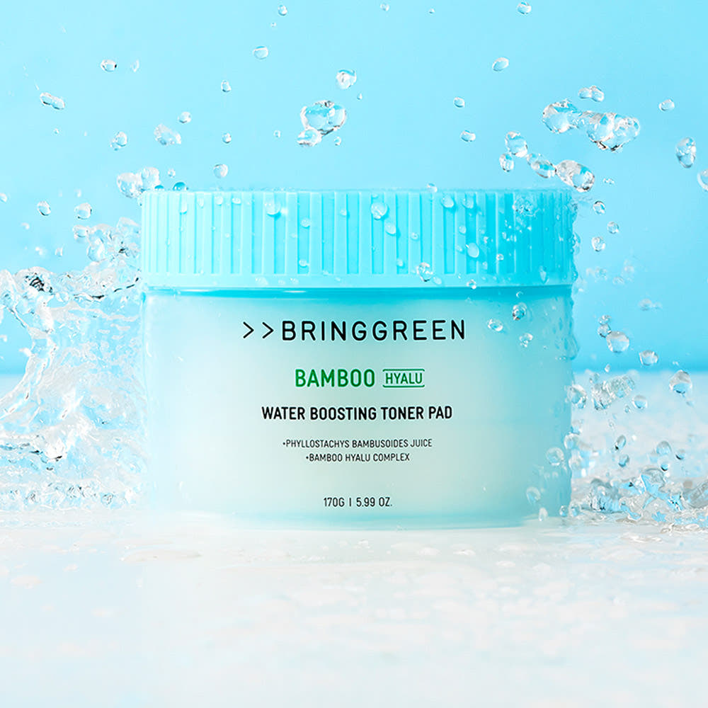 Bamboo Hyalu Water Boosting Toner Pad Set 170g/80pads + 170g/80pads(Refill), BRINGGREEN BRINGGREEN Toner Pad