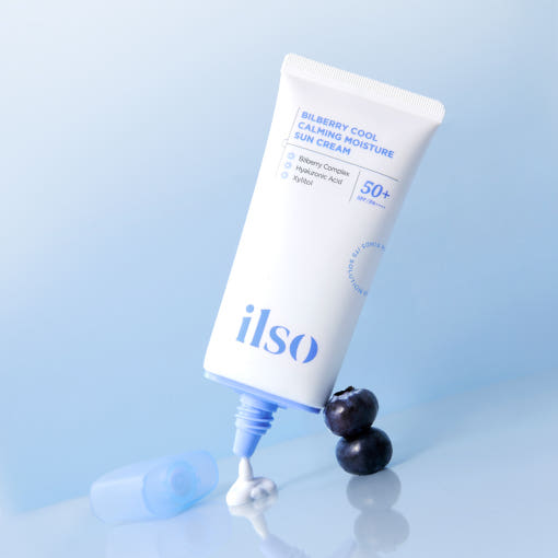 Bilberry Cool Calming Moisture Sun Cream SPF 50+ PA++++ 50ml, ilso ilso Sunscreen