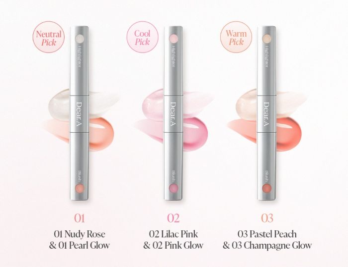 Blush & Beam Dual Stick 3g (3colors), Dear.A Dear.A Face Highlighter