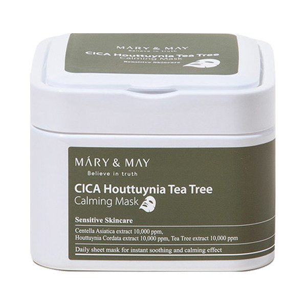 CICA Houttuynia Tea Tree Calming Mask Sheets 30 Sheets, MARY & MAY MARY & MAY Sheet Mask