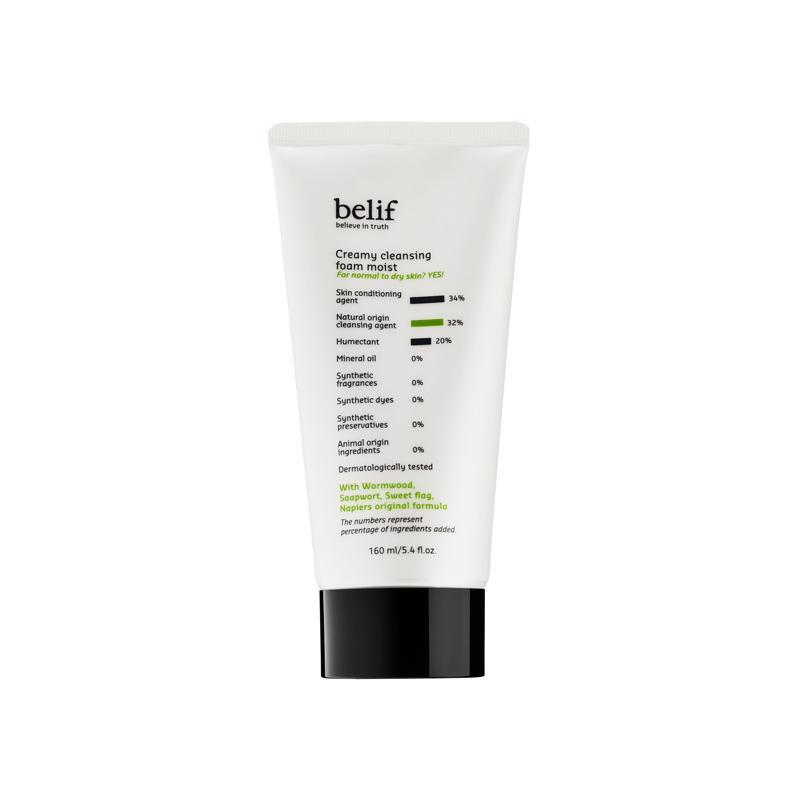 CREAMY CLEANSING FOAM MOIST 160mL, belif