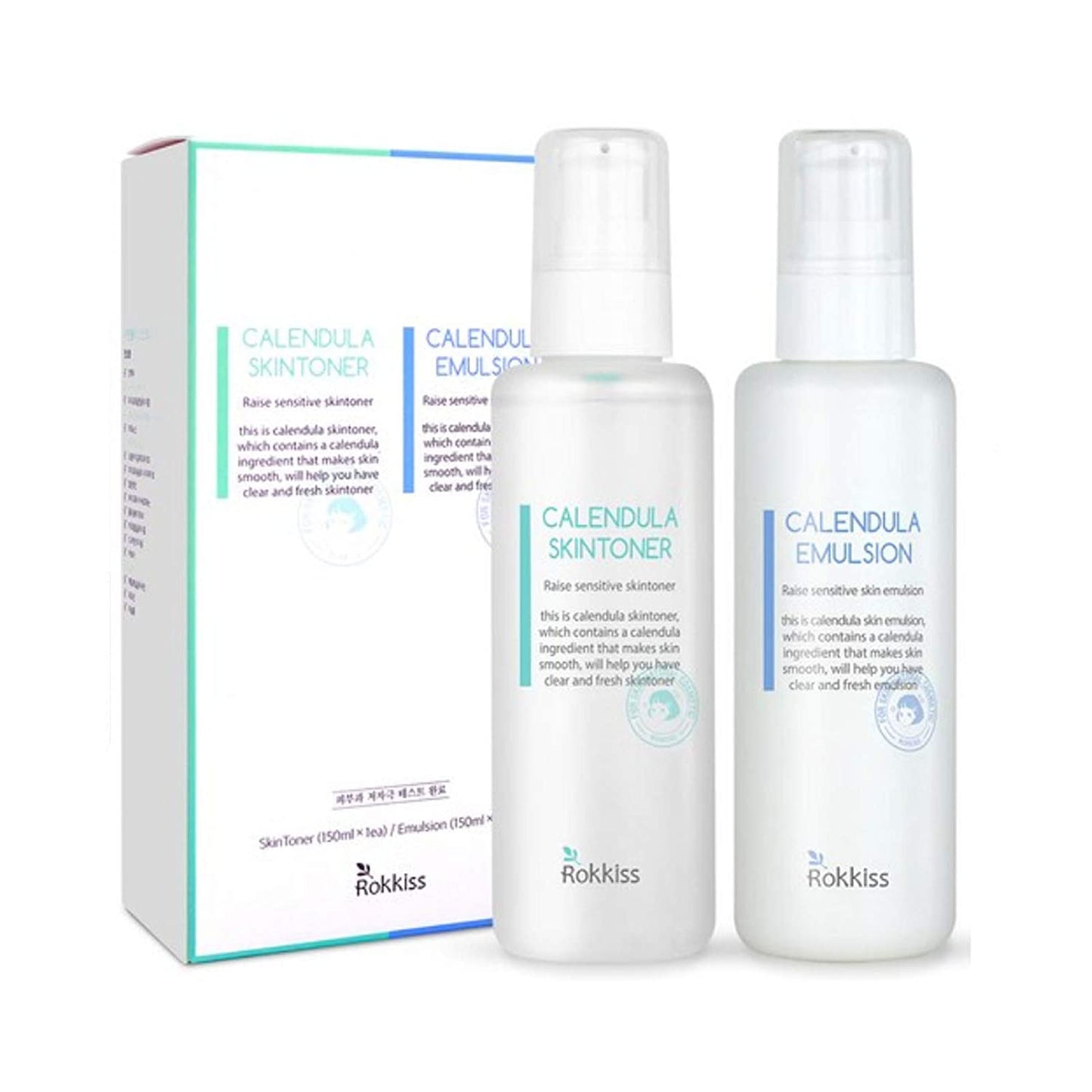 Calendula Skin Toner Emulsion SET 150ml +150ml Wrinkle Care, Rokkiss Rokkiss Skincare Set
