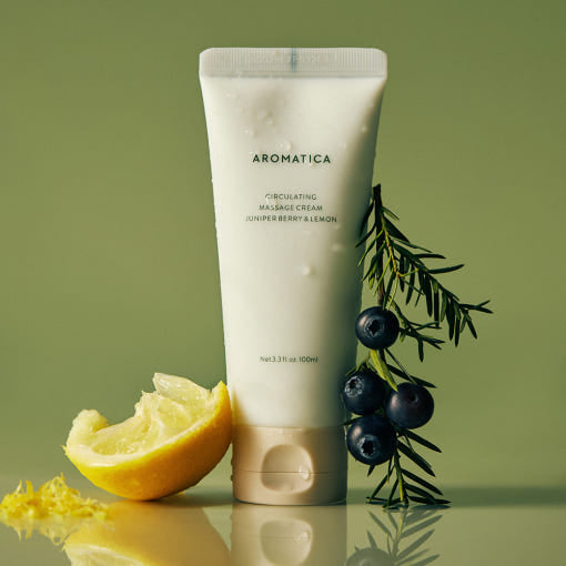 Circulating Massage Cream Juniper Berry & Lemon 100ml, AROMATICA AROMATICA Body Lotion