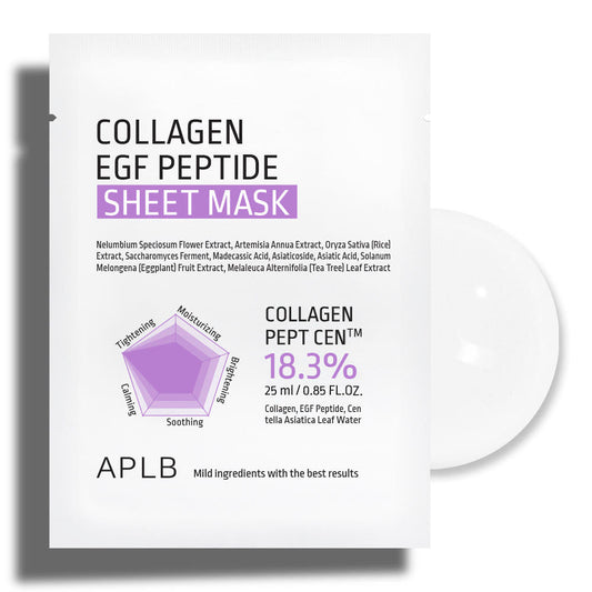 Collagen EGF Peptide Sheet Mask 25ml X 10ea, APLB APLB Sheet Mask