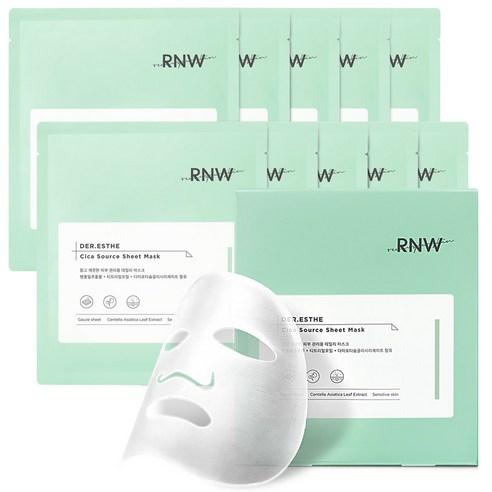 DER.ESTHE Cica Source Sheet Mask 27ml x 10ea, RNW RNW Sheet Mask