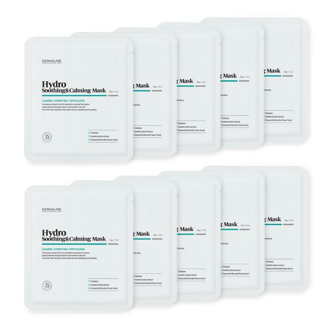 DERMALINE Hydro Soothing and Calming Mask Pack Set 32g X 10ea DERMALINE Sheet Masks