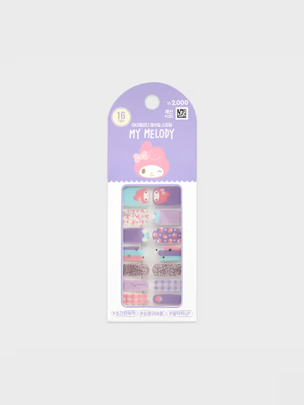 Daiso My Melody Gel Nail Strips (16 Pieces)