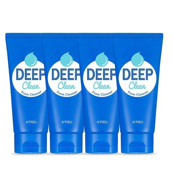 Deep Clean Foam Cleanser 130ml X 4ea, A'pieu A'pieu Cleansing Foam