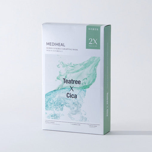 Derma Synergy Wrapping Mask Sheet 10P #Tea tree X Cica, MEDIHEAL