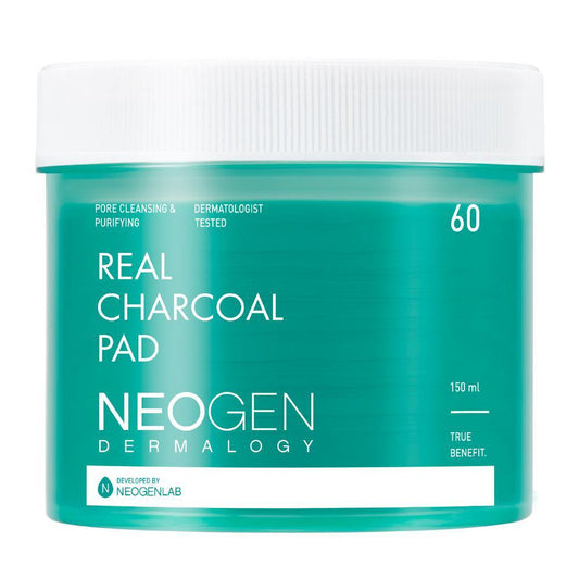 Dermalogy Real Charcoal Pad 60 Sheets, NEOGEN NEOGEN Toner Pad