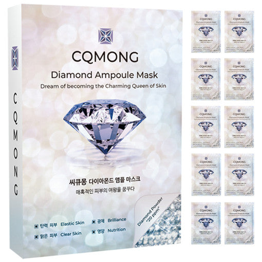 Diamond Ampoule Sheet Mask 30ml X 10ea, CQMONG CQMONG Treatment Mask