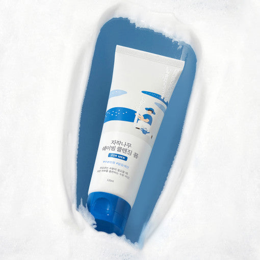 For Men Birch Juice Shaving Cleansing Foam 120ml, Round Lab Round Lab Cleansing Foam for Men