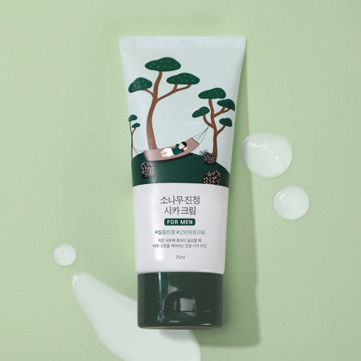 For Men Pine Soothing Cica Cream 75ml, Round Lab Round Lab Face Cream for Men