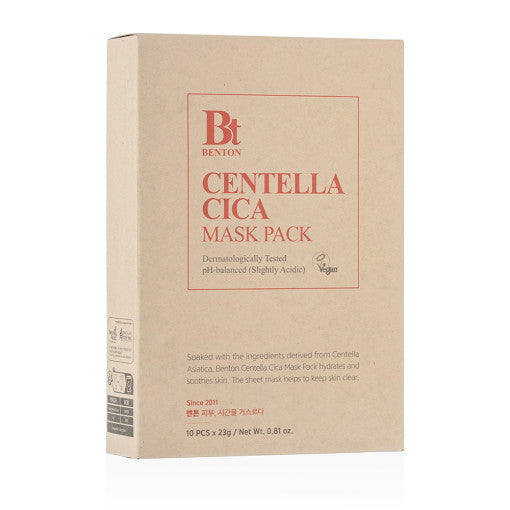 Goodbye Redness Centella Sheet Mask 23g X 10ea, Benton Benton Sheet Mask