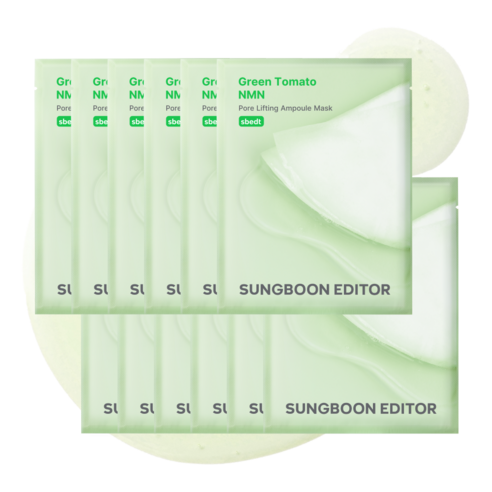 Green Tomato NMN Pore Lifting Ampoule Mask 23g X 10ea, SUNGBOON EDITOR SUNGBOON EDITOR Treatment Mask