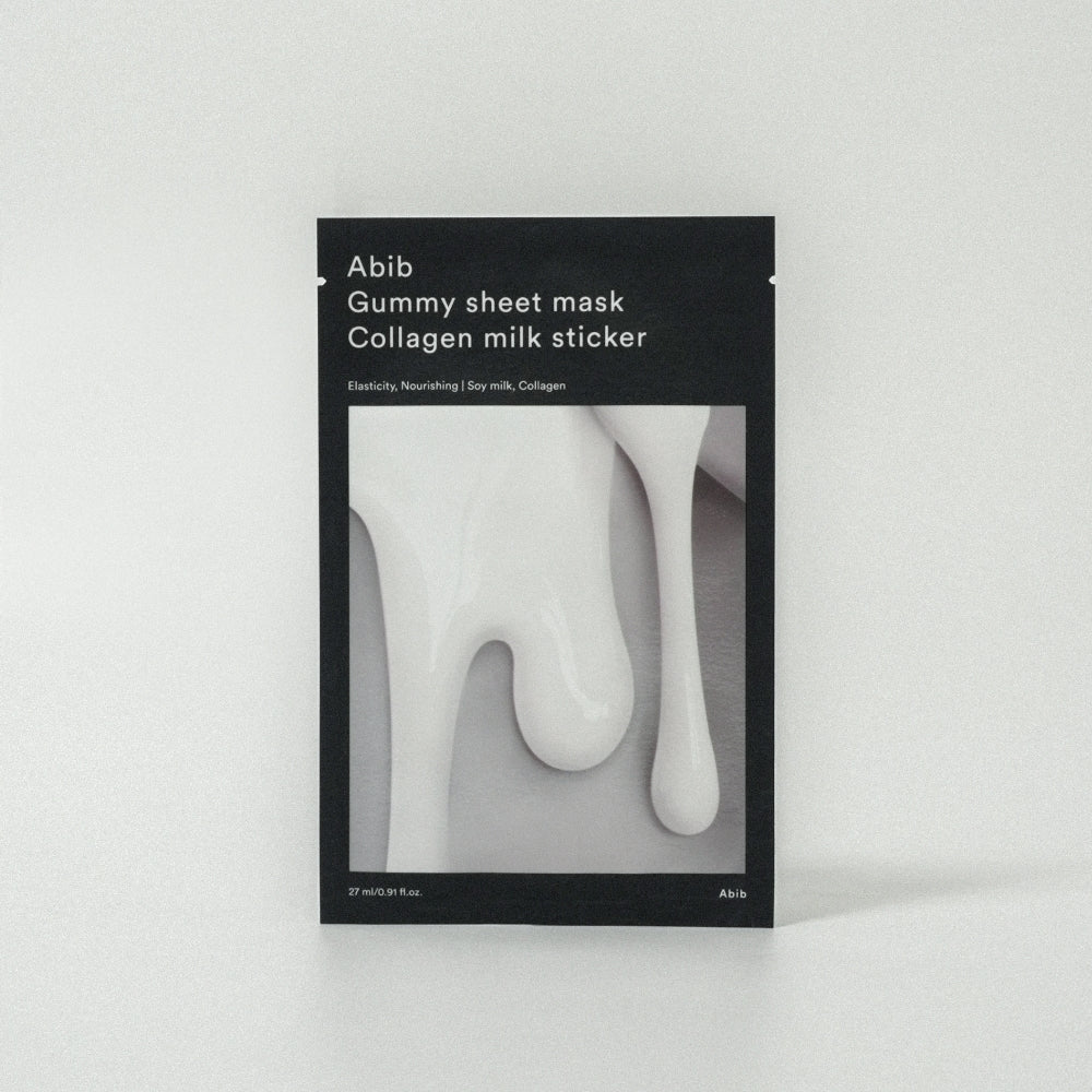 Gummy Sheet Mask Collagen Milk Sticker 27ml X 10ea, Abib Abib Sheet Mask