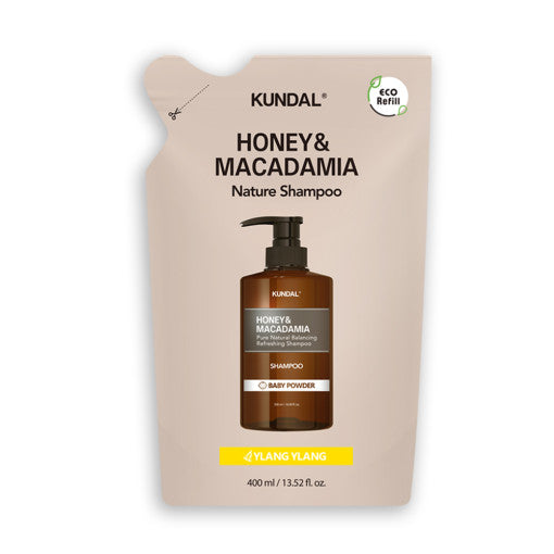 HONEY & MACADAMIA Nature Shampoo (Refill) 400ml #YLANG YLANG, KUNDAL