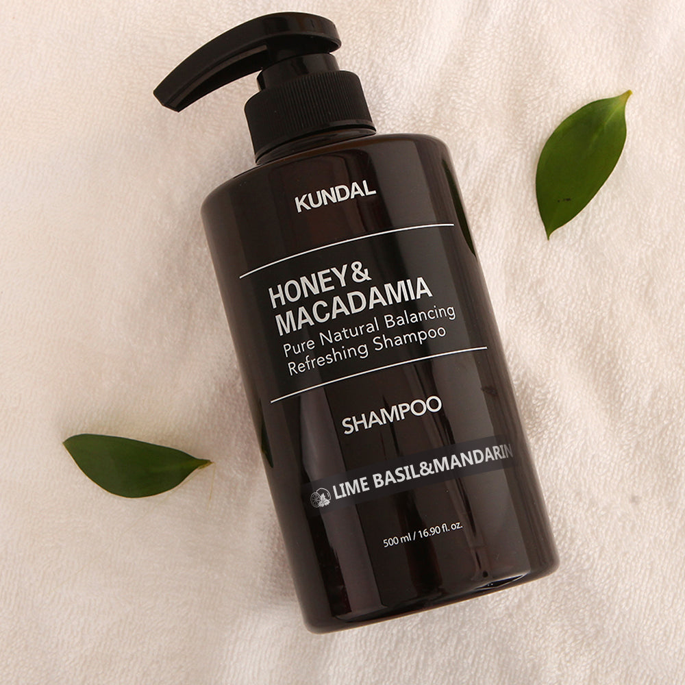 HONEY&MACADAMIA Pure Natural Balancing Refreshing Shampoo 500ml #LIME BASIL&MANDARIN, KUNDAL-1