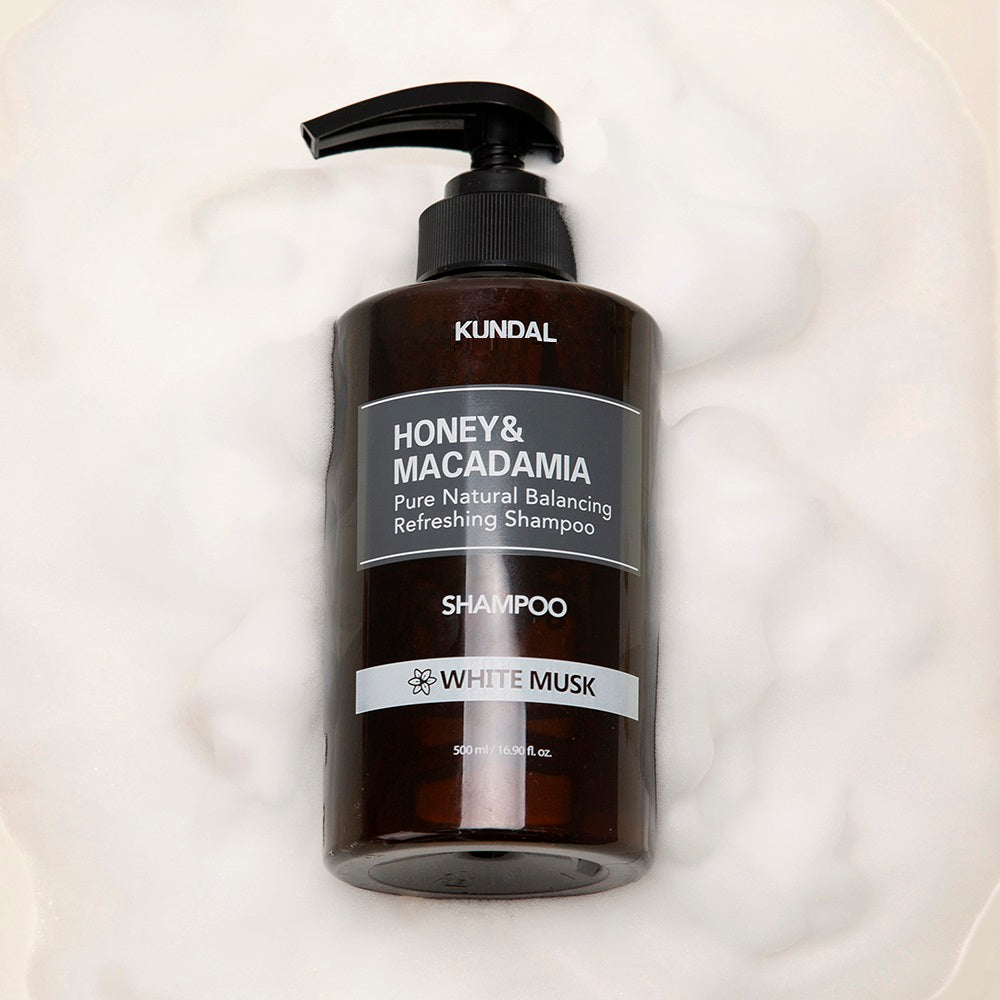 HONEY&MACADAMIA Pure Natural Balancing Refreshing Shampoo 500ml #WHITE MUSK, KUNDAL-1