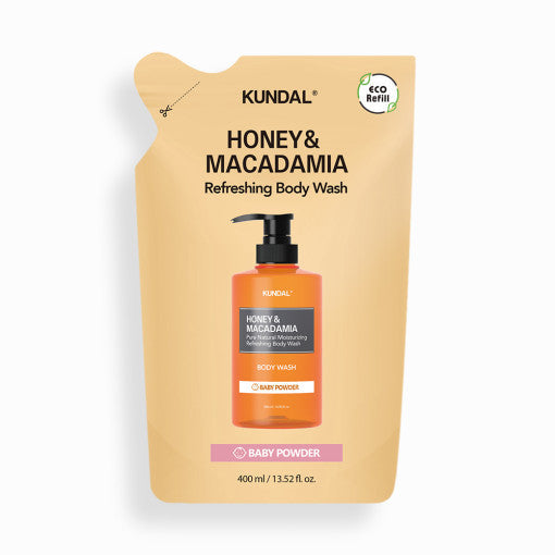 HONEY & MACADAMIA Refreshing Body Wash (Refill) 400ml #BABY POWDER, KUNDAL