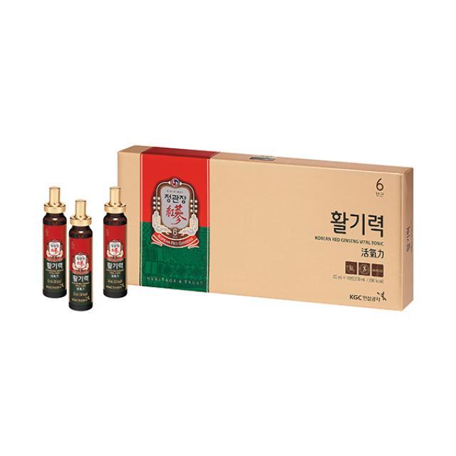 Hwal Gi Ruk Korean Red Ginseng Vital Tonic for Wellness Recovery - 20ml x 10 Bottles, KGC Cheong Kwan Jang KGC Cheong Kwan Jang Red Ginseng