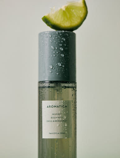 Inspirit Body Mist Basil & Bergamot 120ml, AROMATICA AROMATICA Body Mist