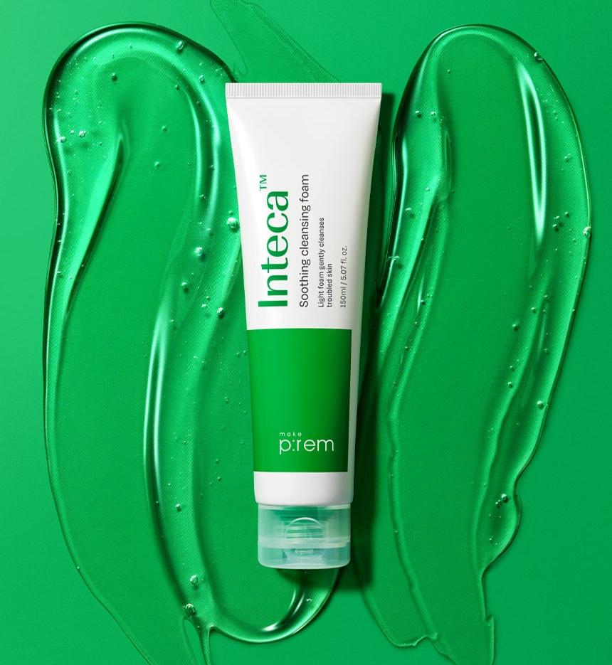 Inteca Soothing Cleansing Foam 150ml, make p:rem make p:rem Cleansing Foam