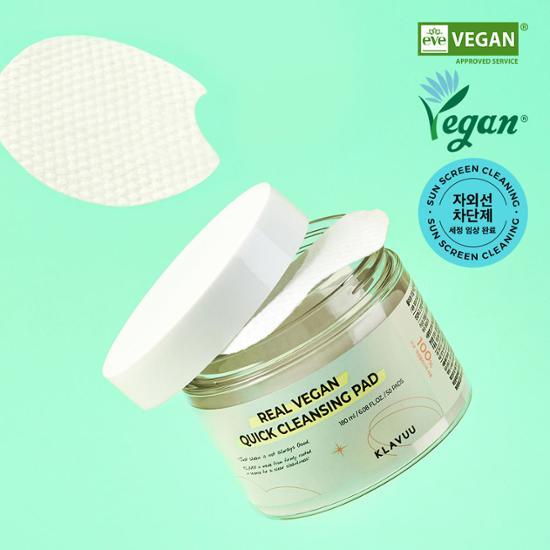 KLAVUU REAL VEGAN QUICK CLEANSING PAD (50 Sheets) KLAVUU Cleansing Pad