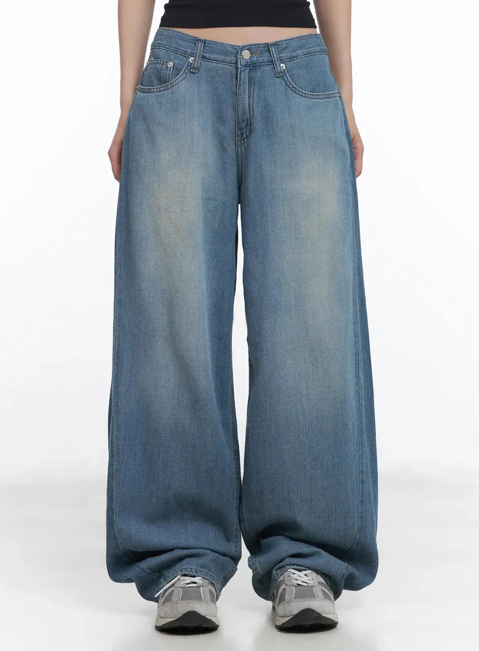 LEWKIN Yuna Washed Wide-Leg Jeans LEWKIN Jeans