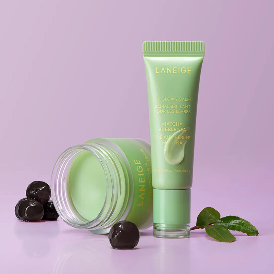 LIP GLOWY BALM 10ml #Matcha Bubble Tea, LANEIGE-1