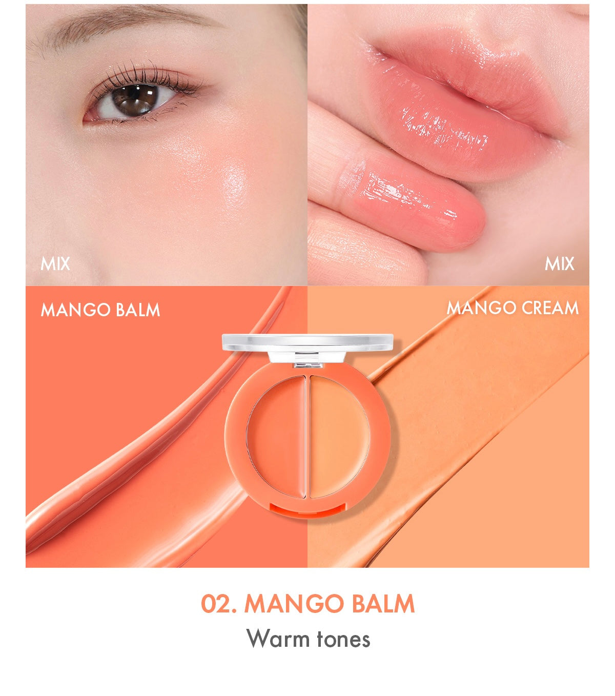 Lip & Cheek Healthy Balm 3g (5 Colors), AMUSE AMUSE Face Blush & Lipstick