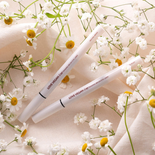 Love Vegan Easy Drawing Brush Eye Liner - 2 Colors 0.6g, MIGUHARA MIGUHARA Eyeliner