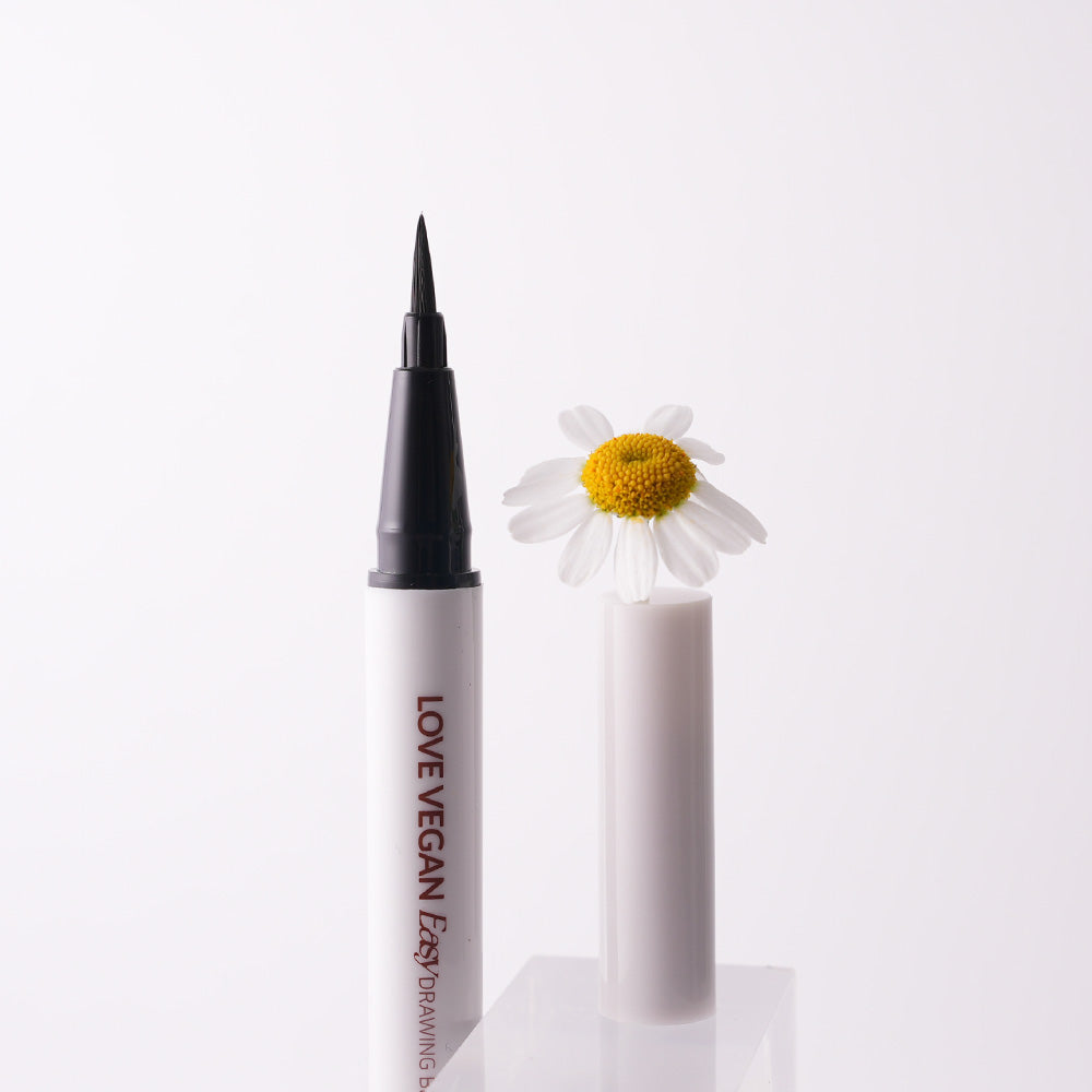 Love Vegan Easy Drawing Brush Eye Liner - 2 Colors 0.6g, MIGUHARA MIGUHARA Eyeliner