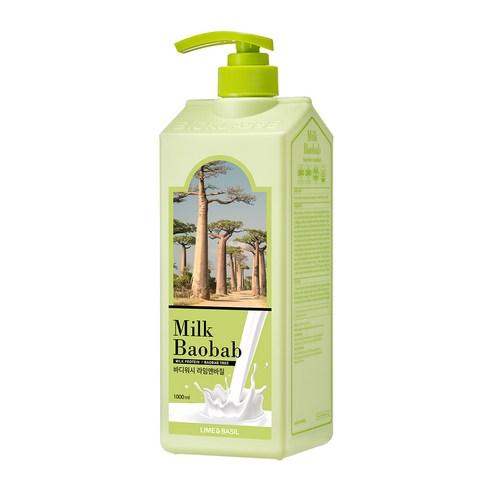 MILK BAOBAB Body Wash 1000ml #Lime & Basil, BIOKLASSE-1