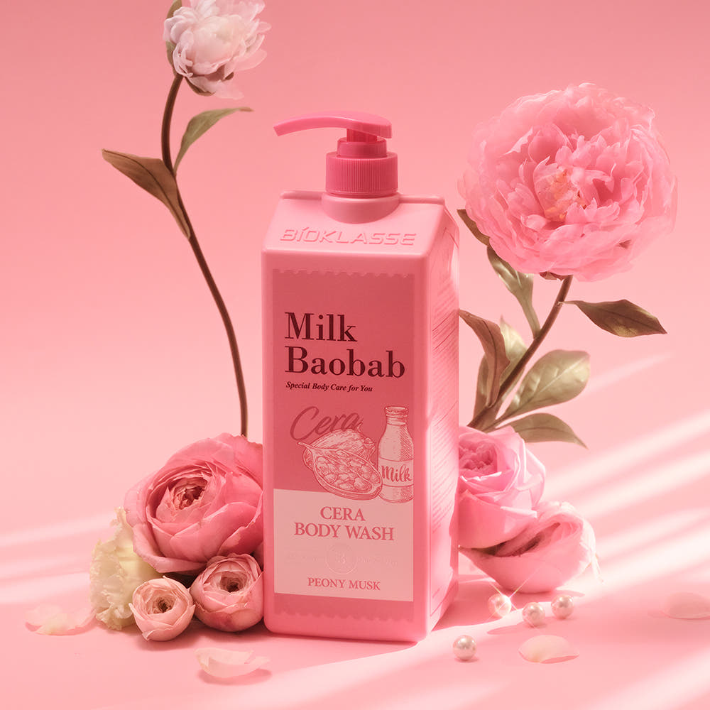 MILK BAOBAB CERA Body Wash 1200ml #Peony Musk, BIOKLASSE-1