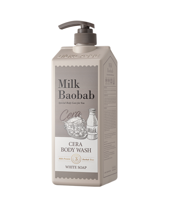 MILK BAOBAB CERA Body Wash 1200ml #White Soap, BIOKLASSE-1