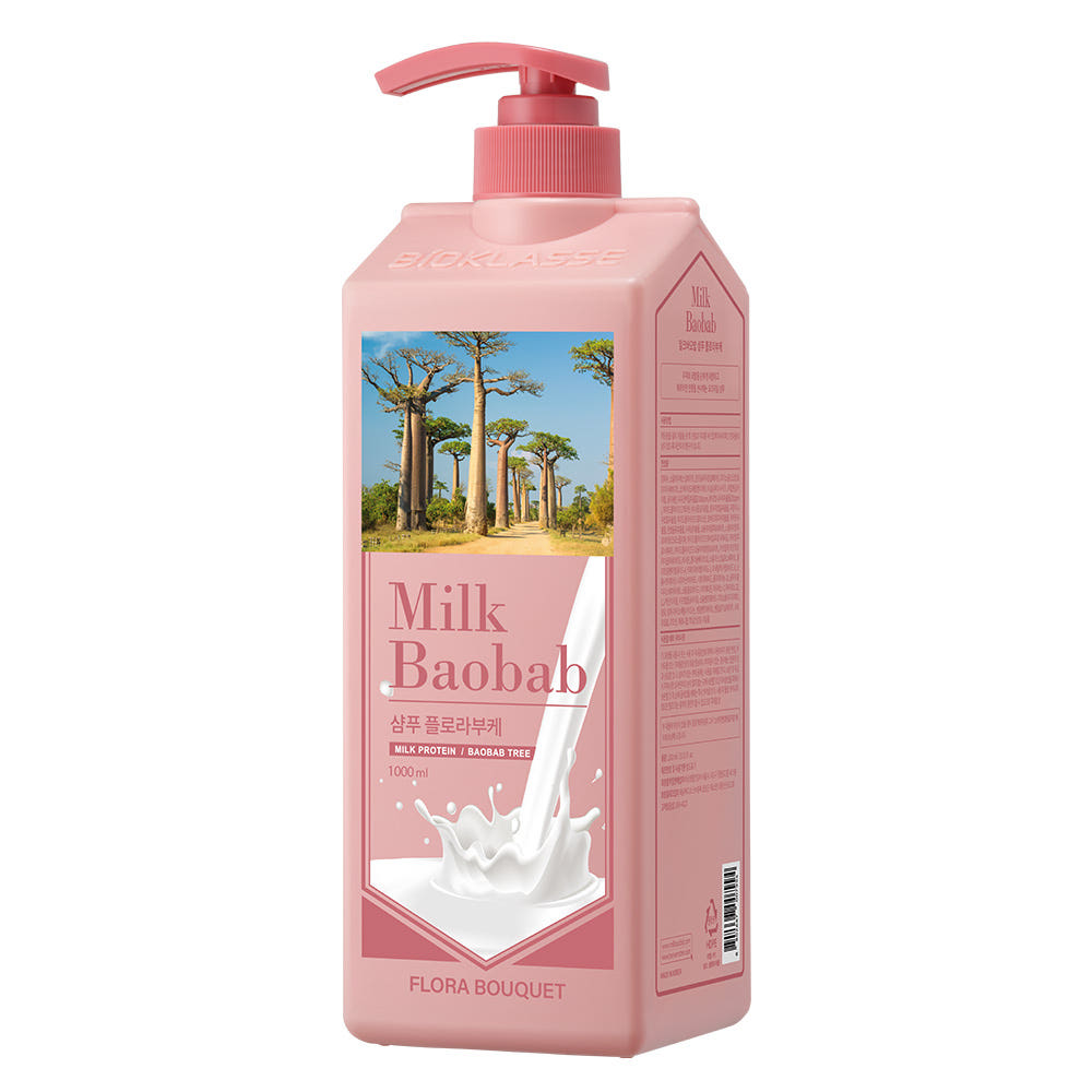 MILK BAOBAB Hair Shampoo 1000ml #Flora Bouquet, BIOKLASSE