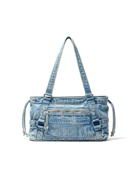 Matin Kim MATIN WASHED DENIM SQUARE BAG Matin Kim Bag