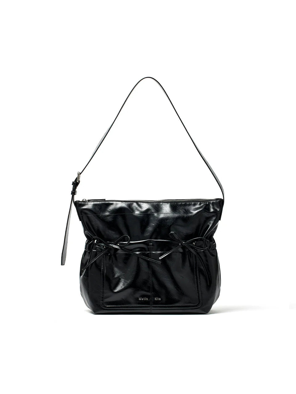 Matin Kim POCKET SHIRRING RIBBON BIG BAG