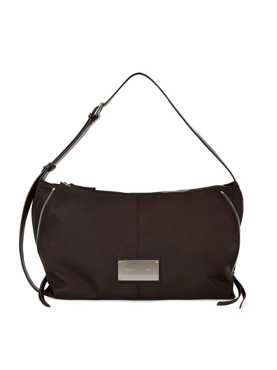Matin Kim SIDE ZIPPER FABRIC SHOULDER BAG