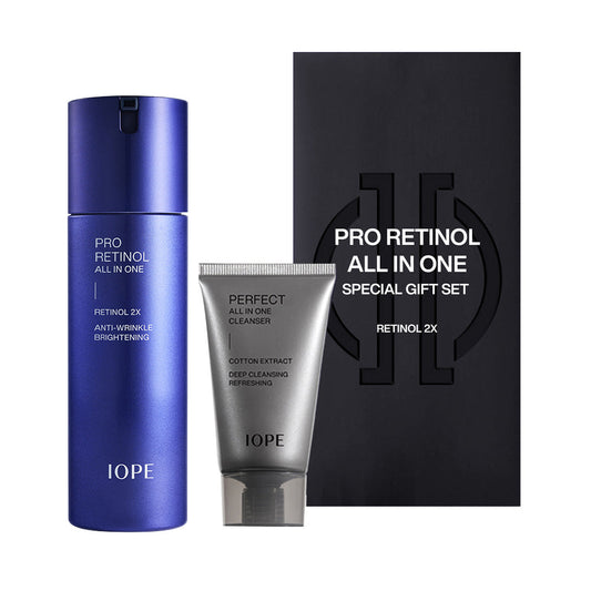 Men Pro Retinol All In One 120ml+Cleansing Foam, IOPE IOPE Skincare Set for Men
