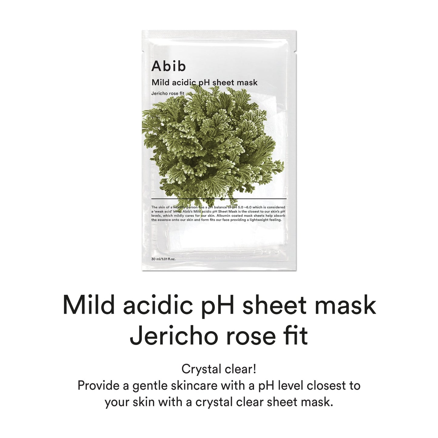 Mild Acidic pH Sheet Mask Jericho Rose Fit 30ml X 10ea, Abib Abib Sheet Mask