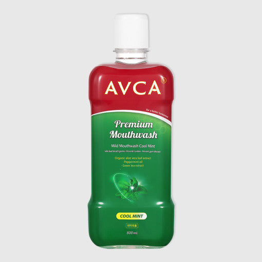 Mild Mouthwash Cool Mint 800ml, AVCA AVCA Mouthwash
