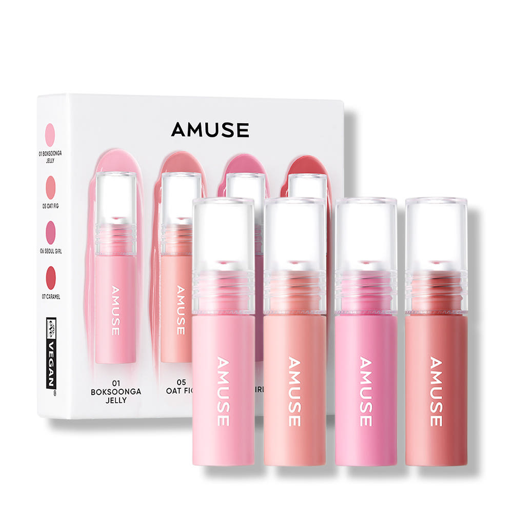 Mini Gel Fit Tint Set 1.3g X 4ea, AMUSE AMUSE Lip Tint